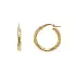 Gold Hoop Earrings with Subtle Pattern