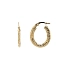Elegant Yellow Gold Hoop Earrings with Delicate Pattern