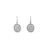 Short White Gold dangle earrings with shining zircons