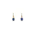 Gold Earrings with Sapphire