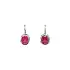 Luxury White Gold Earrings with Elegant Rubies