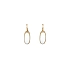 Gold Earrings with Opal