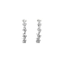 Round Earrings with White Gold Zircons