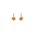 Gold dangle earrings flowers