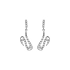 Gold dangle earrings with Zircons