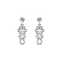 Gold dangle earrings with Zircons