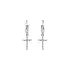 Gold Earrings Cross with Zircons