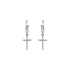 Gold Earrings Cross with Zircons