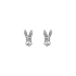 Golden Rabbit Earrings with Zircones