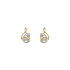 Gold Earrings with Zircons