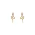 Gold Earrings with Zircons