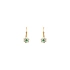 Gold Earrings Flowers with Zircons