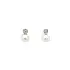Gold Pecky Earrings with Pearl and Zirconia