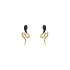 Gold Earrings with Zircons