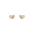 Gold Earrings Hearts with Zircons