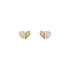Gold Earrings Hearts with Zircons