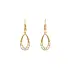 Gold dangle earrings with Zircons