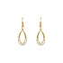 Gold dangle earrings with Zircons