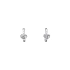 Gold Circular Earrings Hearts with Zircons