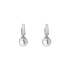 Gold Pearl Earrings with Zircones