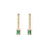 Gold dangle earrings with Zircons