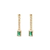 Gold dangle earrings with Zircons