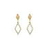 Gold dangle earrings with Zircons