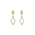 Gold dangle earrings with Zircons