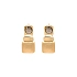 Gold dangle earrings with Quartz