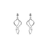 Gold dangle earrings with Zircons