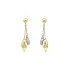 Gold dangle earrings with Zircons
