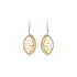 Gold dangle earrings with Zircons