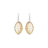 Gold dangle earrings with Zircons