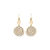 Gold dangle earrings with Zircons