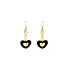 Gold Earrings in Heart Shape