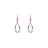 Pendant Earrings with Zircones in Gold