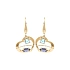 Gold Vicasi Earrings with Coloured Stones
