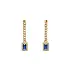 Gold dangle earrings with Zircons