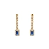 Gold dangle earrings with Zircons