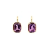 Gold Earrings with Amethyst