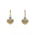 Gold Earrings in Heart Shape with Zircones