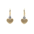 Gold Earrings in Heart Shape with Zircones