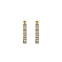 Gold dangle earrings with Zircons