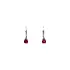 Elegant gold earrings with rubies