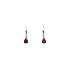 Elegant gold earrings with rubies