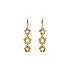 Gold dangle earrings Flowers