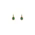 Gold Earrings with Green Stone