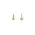 Gold Earrings Hearts with Zircons