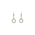 Gold dangle earrings with Zircons