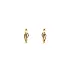 Gold Circular Earrings with Zircons